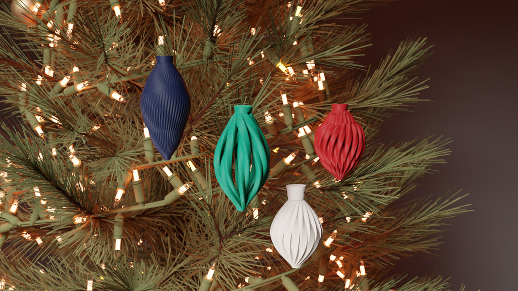Christmas Tree Bauble. 4 Modern Tree Decorations