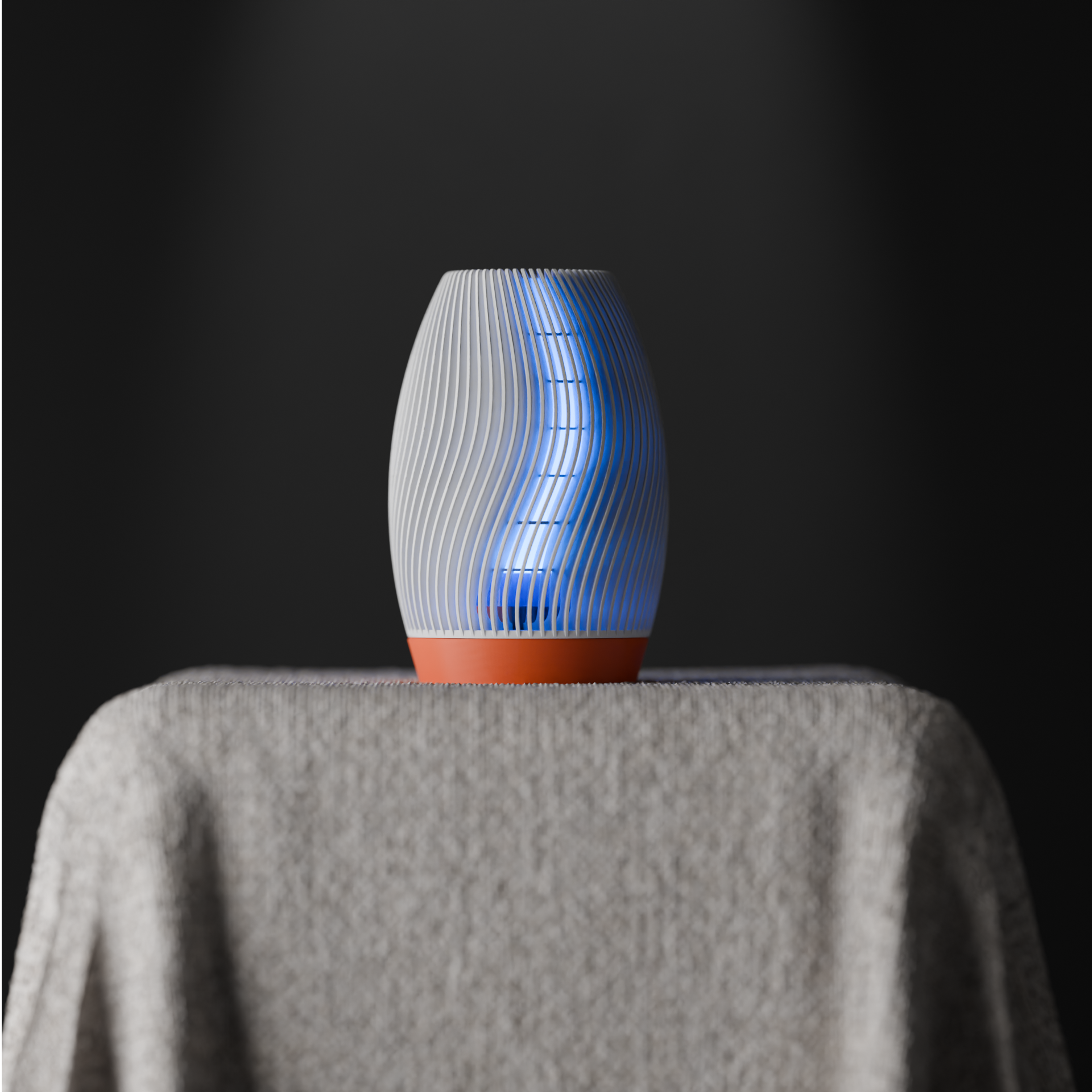 Modern Flowing Lamp with Inner Coloured Diffuser