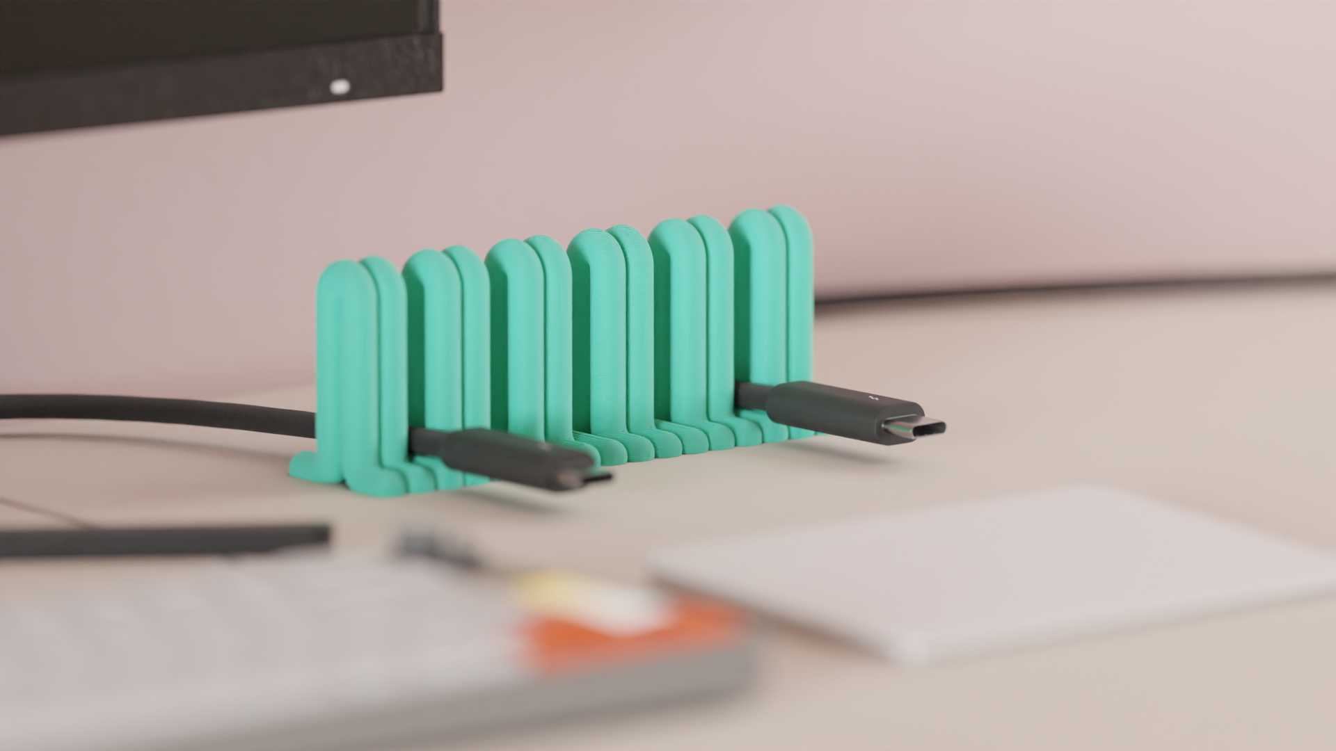 Usb cable dekstop clamp. Office Wire Management