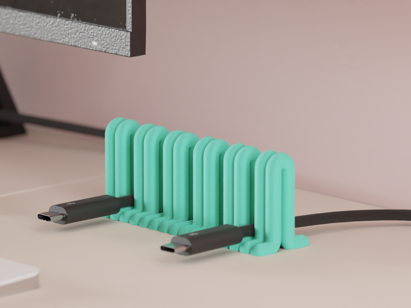 Usb cable dekstop clamp. Office Wire Management