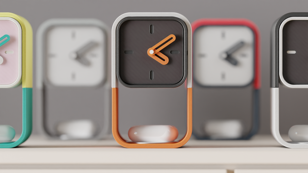 Desk Clock With Airpod Charger and Storage.