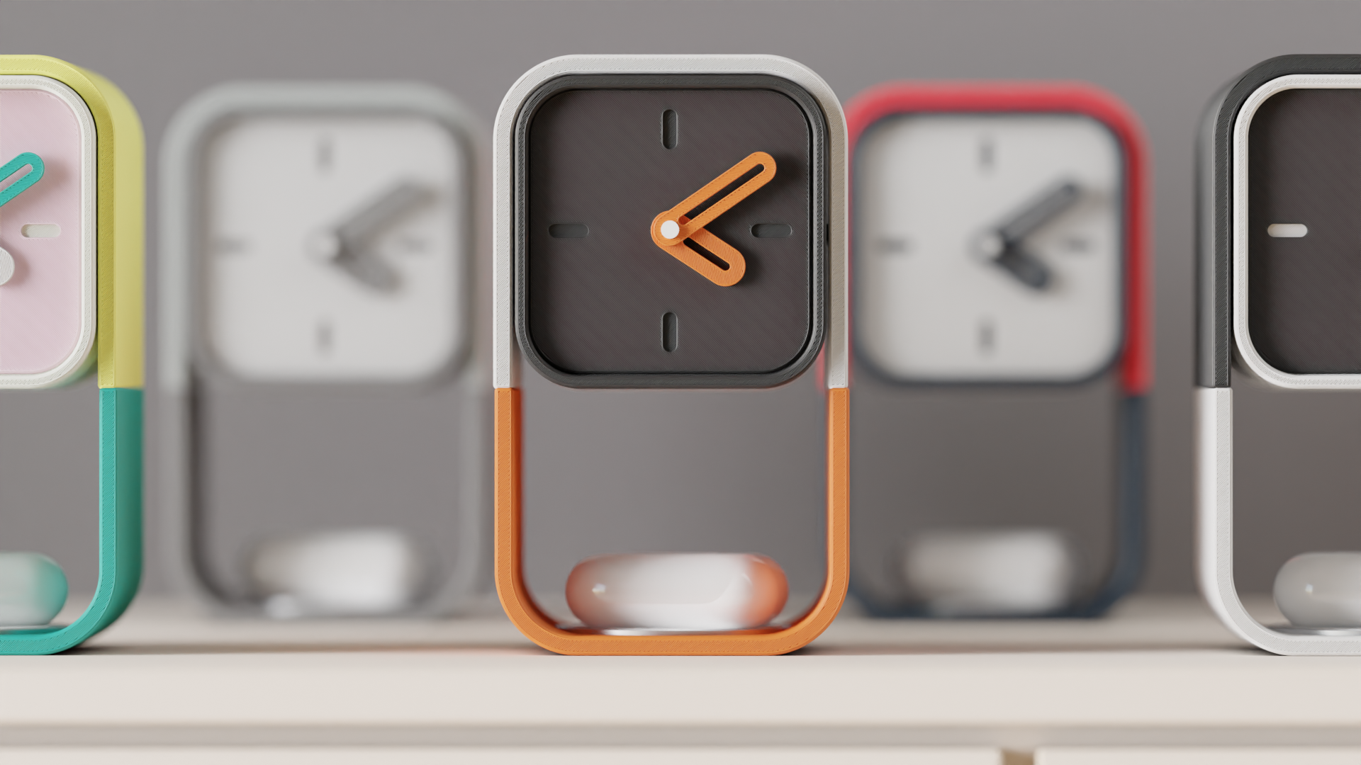 Desk Clock With Airpod Charger and Storage.