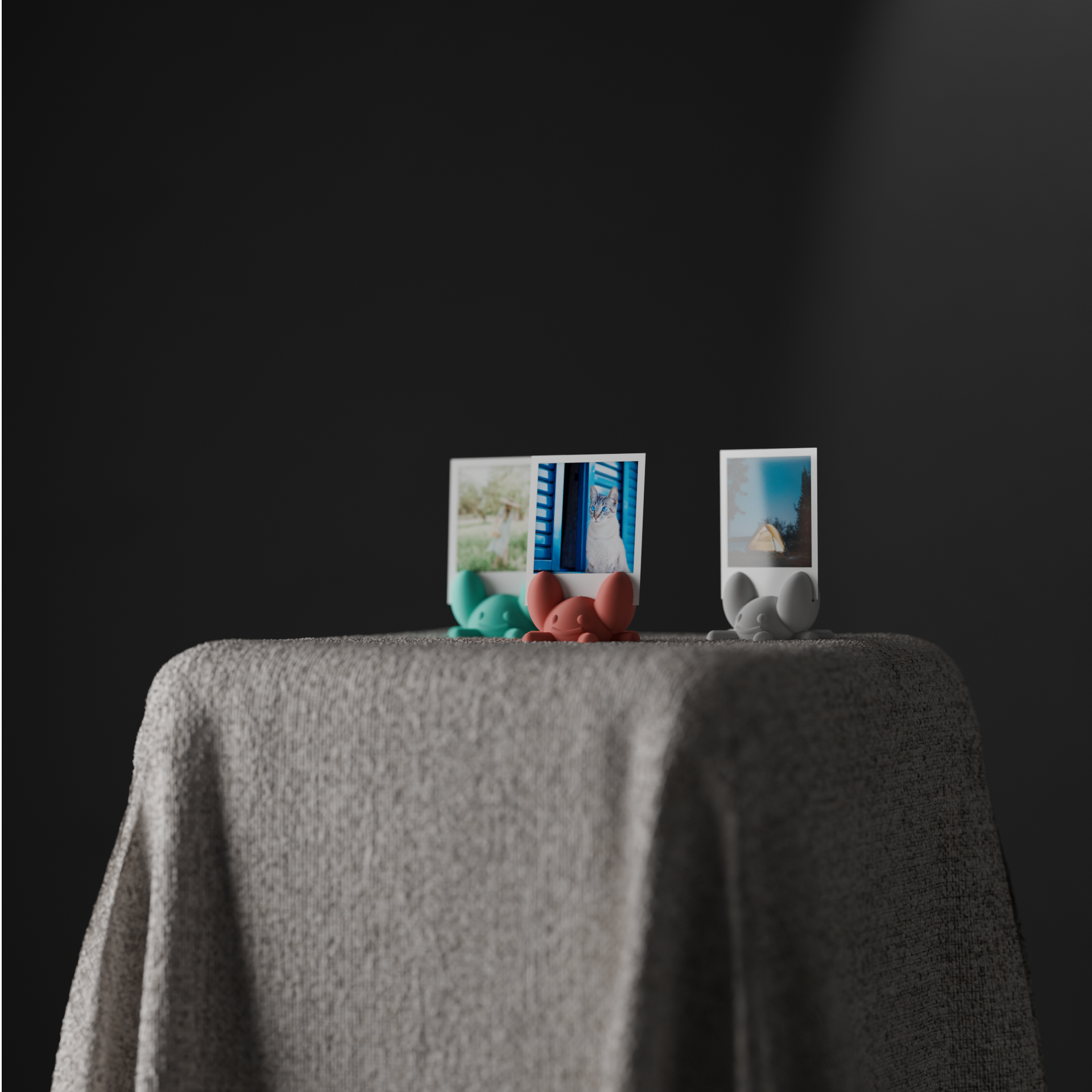 Cute Kawaii themed Crab Photo Holder. polaroid.