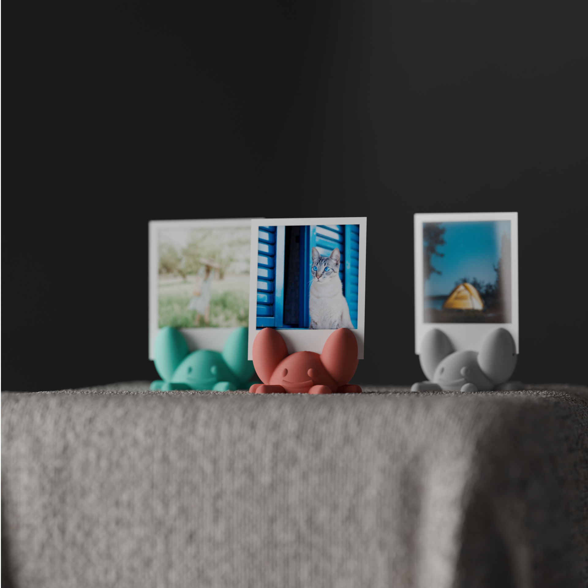 Cute Kawaii themed Crab Photo Holder. polaroid.