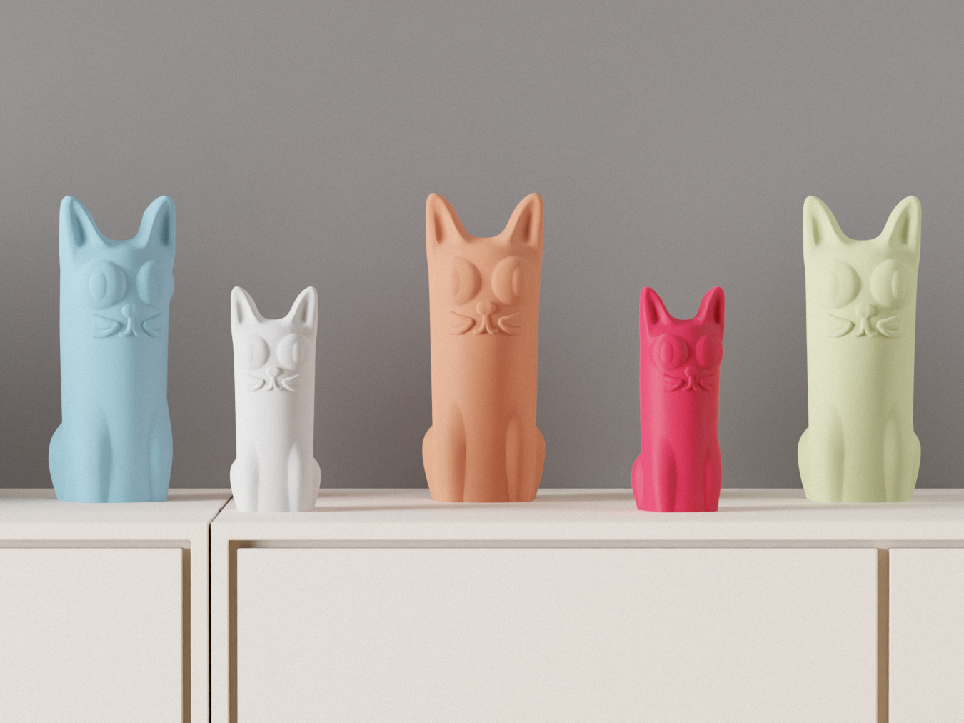 Cat Vase. Derpy Cat Cute Kawaii vase