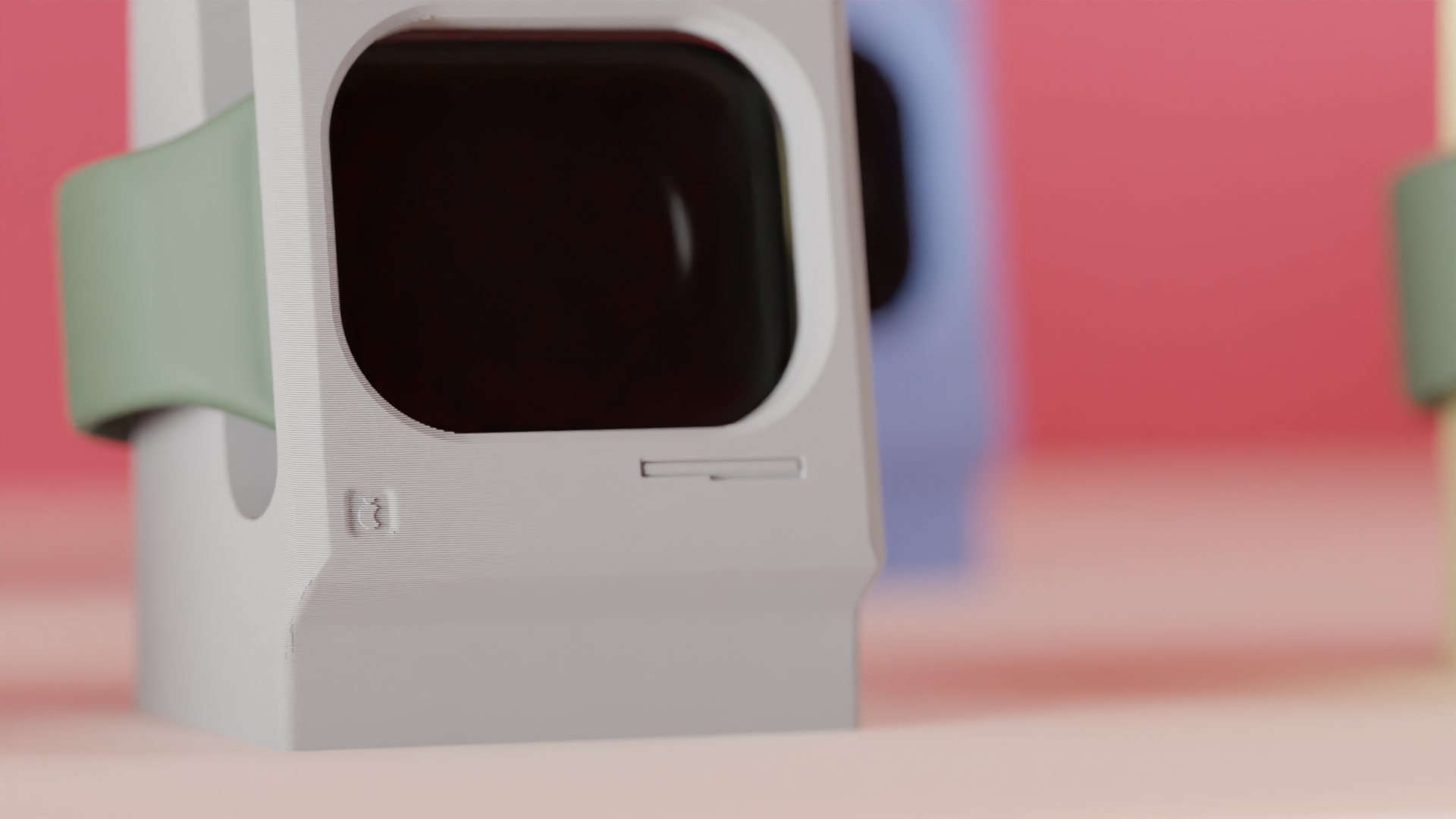 Mac Classic Style Apple Watch Charging Stand.