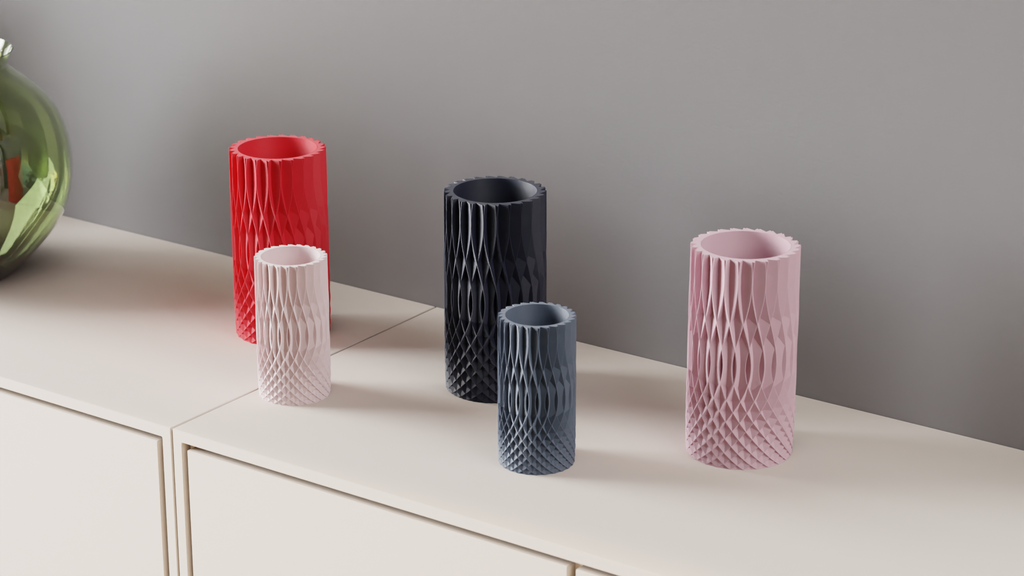 Modern Vase. Intricate Spiral Vase. Modern Decor