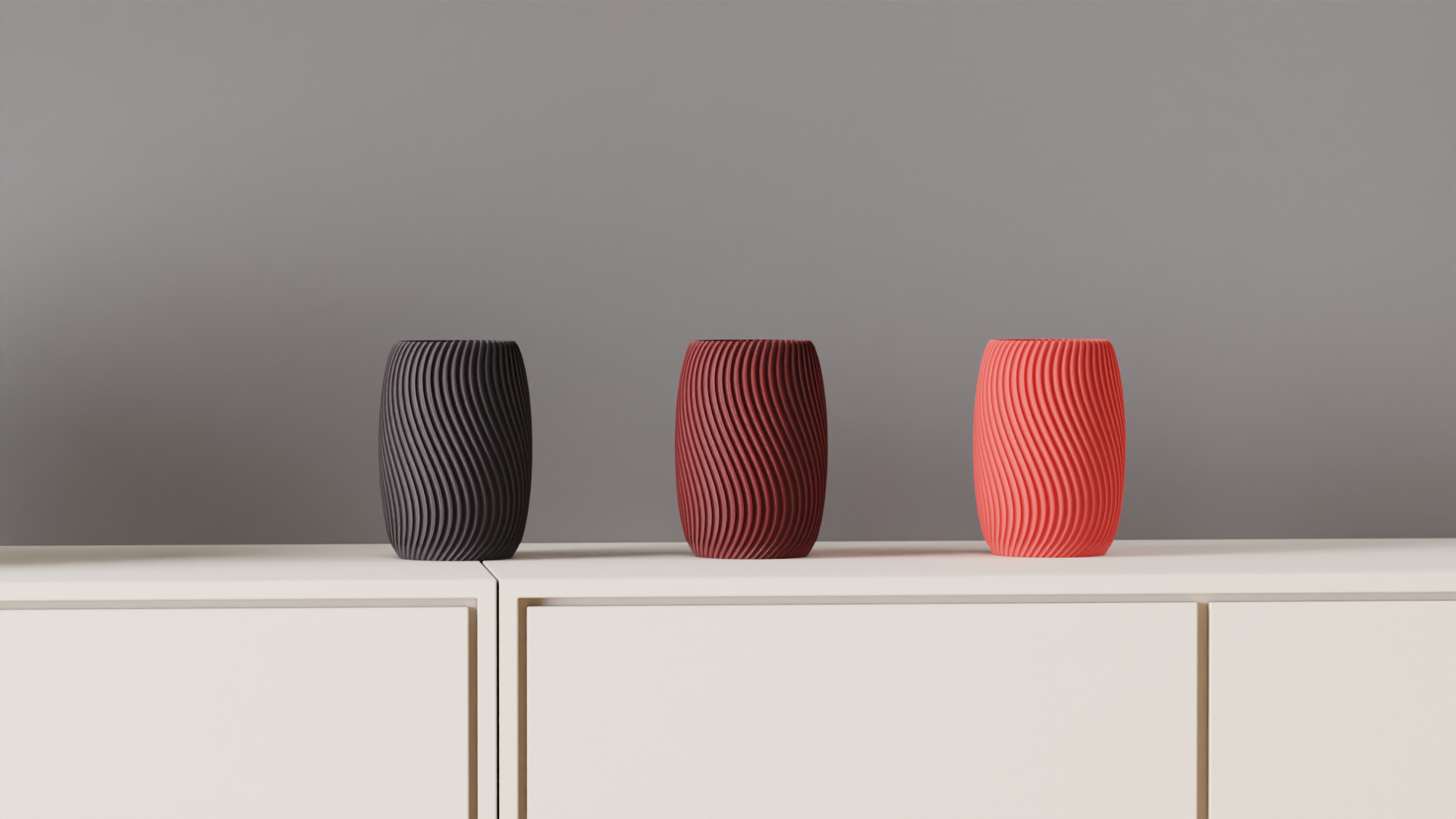 Modern Vase. Clean Spiral Vase Design.