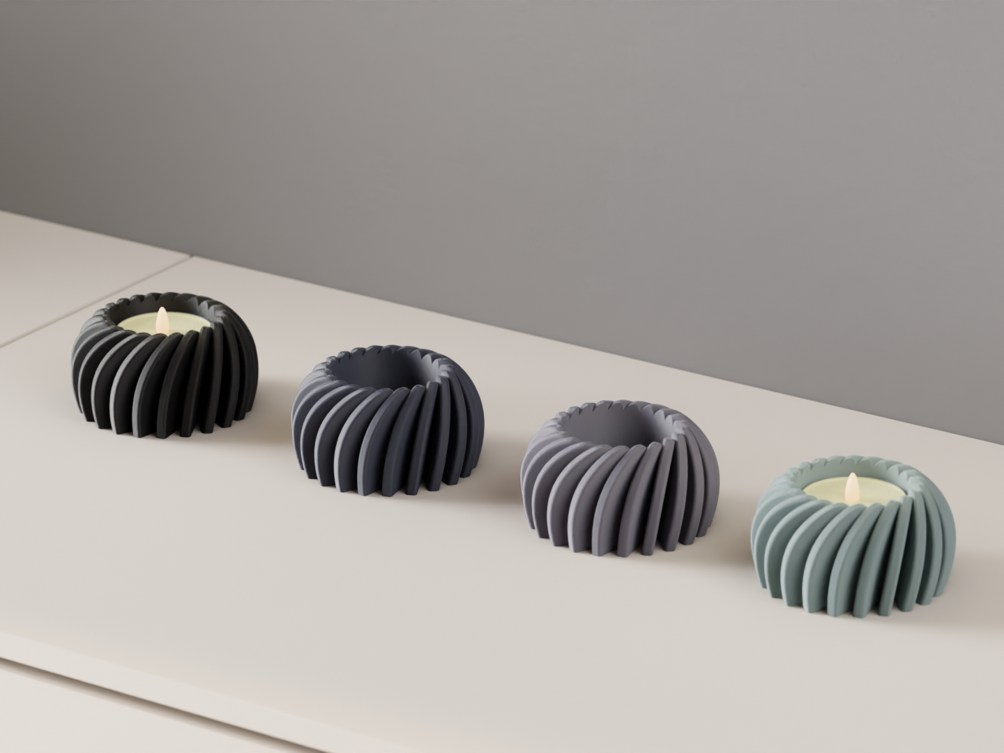 Elegant LED Candle holder. Twisted Candle holder