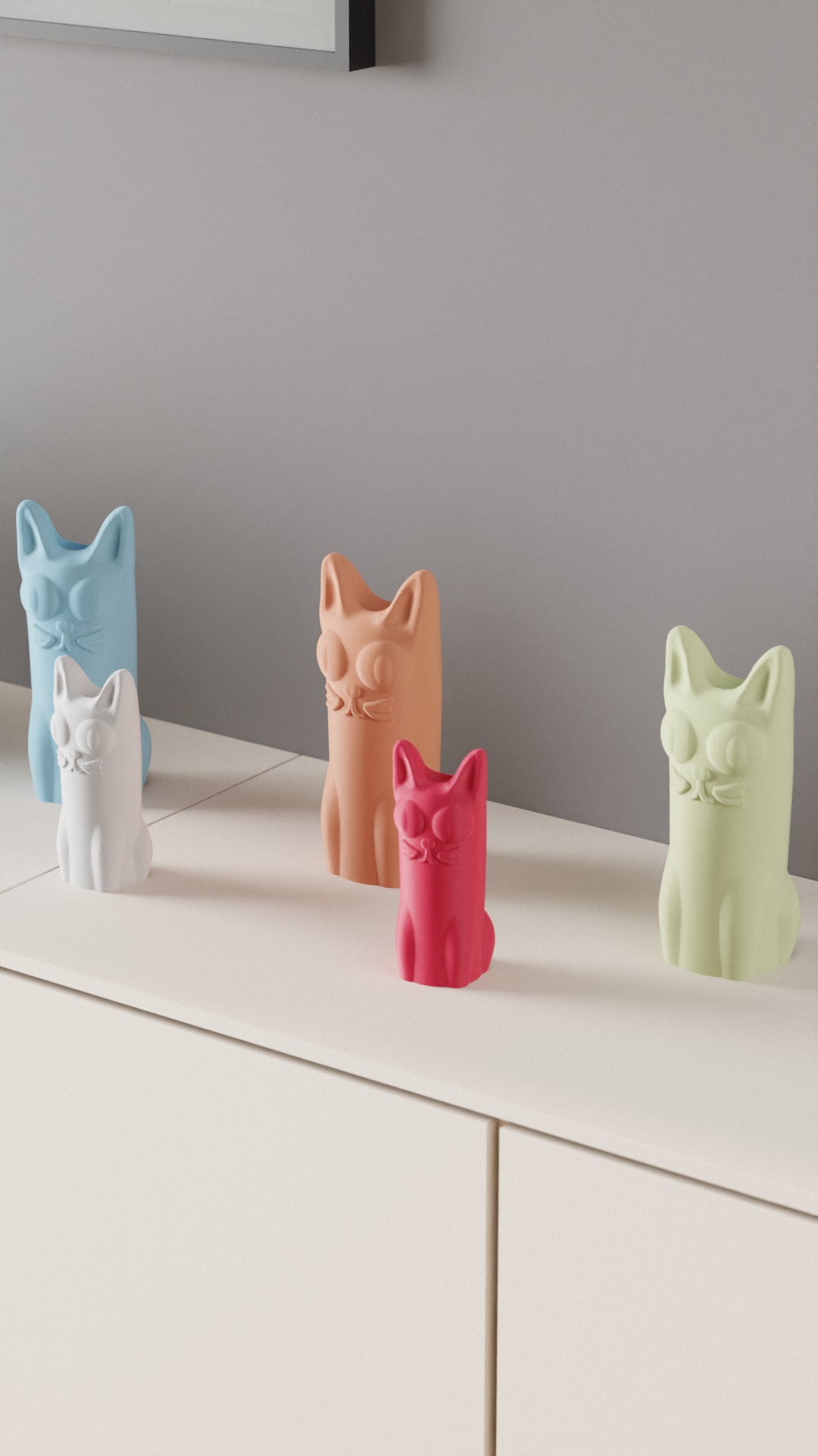 Cat Vase. Derpy Cat Cute Kawaii vase